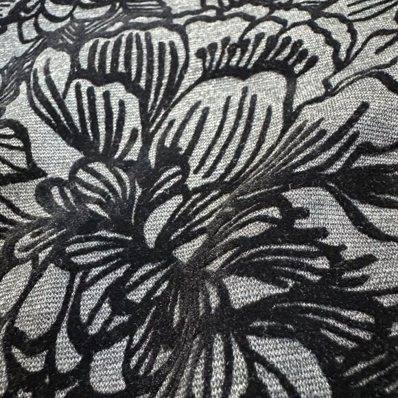 Lands End gray flocked velvet floral dress women’s XL NEW whimsigoth cocktail - Picture 4 of 9